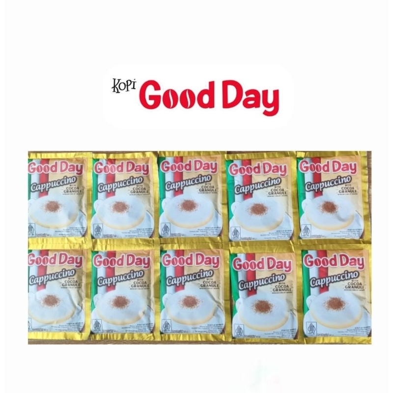 

Good Day Cappucino dengan Cocoa Granule 25gr 10sachet