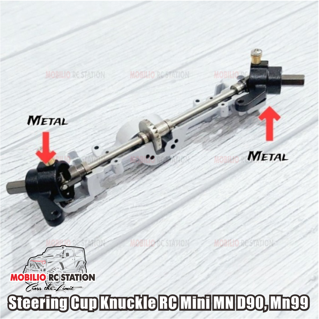 Upgrade Part - 1 Set 2 pcs Metal Steering Cup Knuckle Rc MN Model