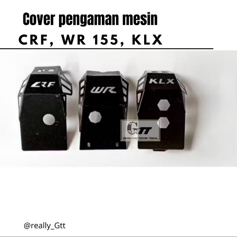 COVER plat besi  PENGAMAN MESIN CRF, KLX & WR 155
