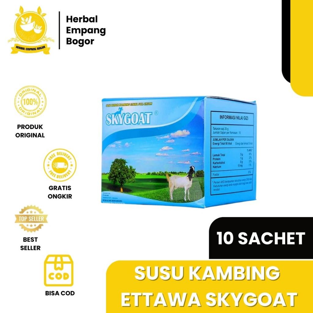 

SUSU SKYGOAT | Susu Kambing 1 BOX Isi 10 Sachet Bagus Untuk Kesehatan Tubuh