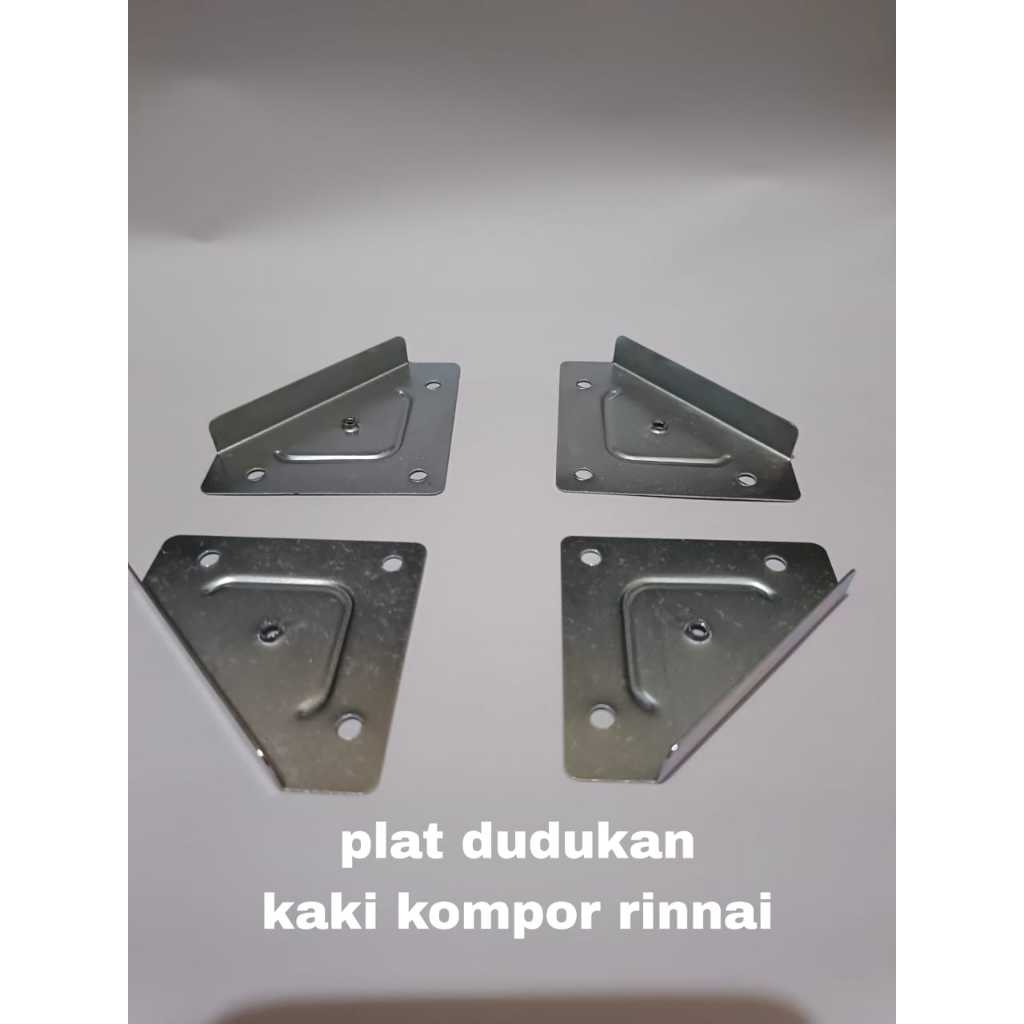 plat dudukan kaki kompor rinnai satuan - plat kaki kompor gas rinnai