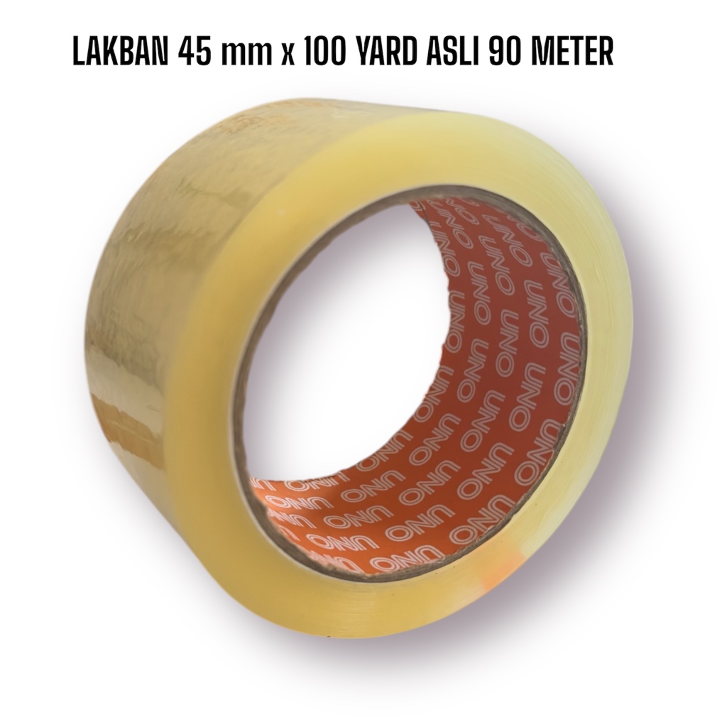 

Lakban Bening 45 mm x 100 yard (90 meter) Lengket dan Tebal Original Murah