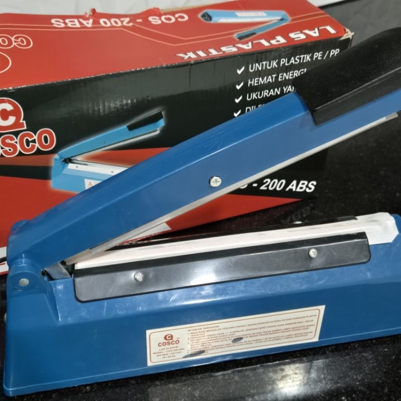 LAS PLASTIK/ALAT PRESS PEREKAT PLASTIK COSCO COS-200 ABS (SECONDHAND/USED)
