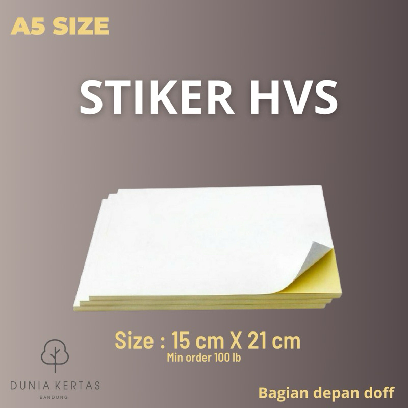 

ISI 100 LEMBAR. Sticker HVS A5 (15 x 21 cm) / stiker hvs / stiker label/ stiker resi