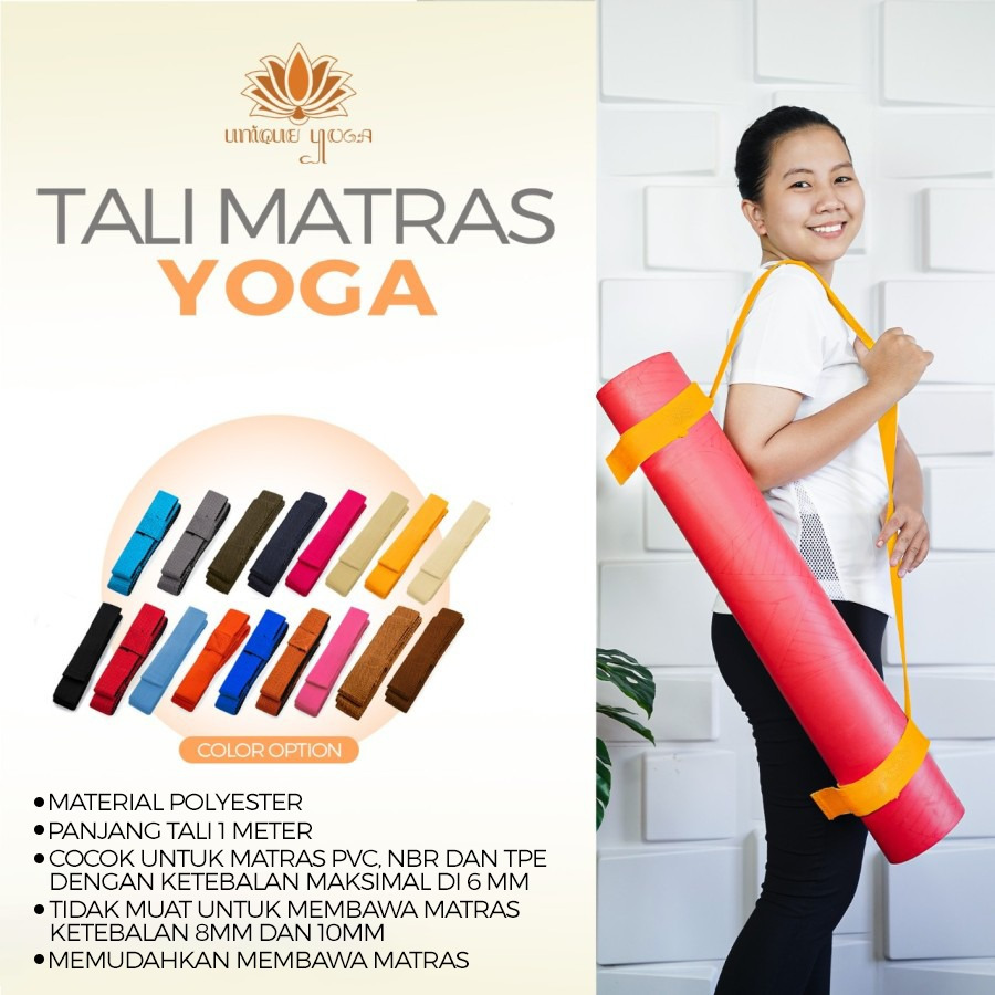 Tali Pembawa Matras / Commuter Yoga Mat / Sabuk Matras Yoga / Tali Matras Yoga / Strap Mat Yoga / Ta