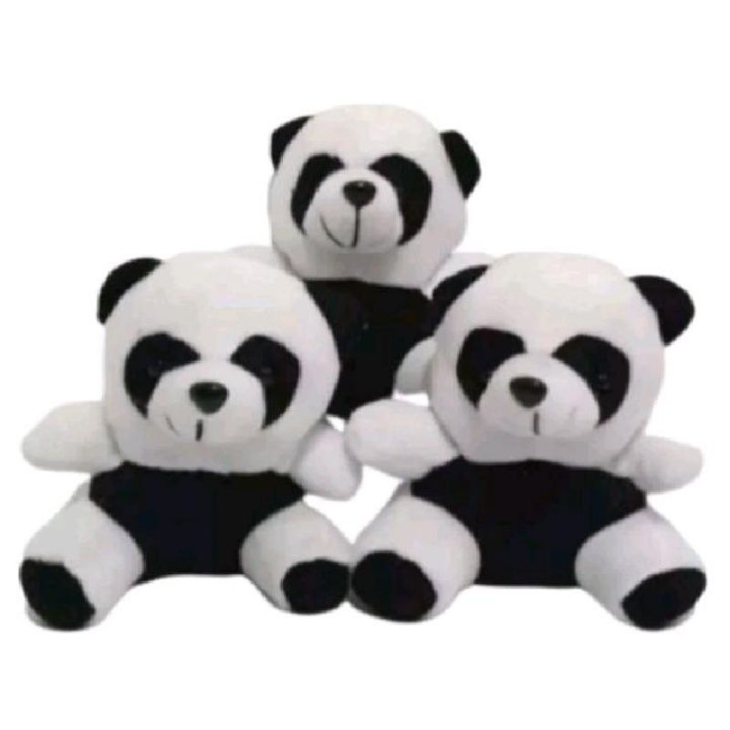 BONEKA PANDA MINI BONEKA KECIL LUCU 15CM BAHAN VELBOA