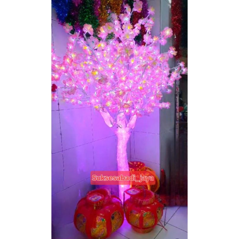 Pohon Imlek Meihua Sakura Full LED ukuran 1.7meter & 2.5meter  /CNY SAKURA JEPANG CHERRY BLOSSOM LED