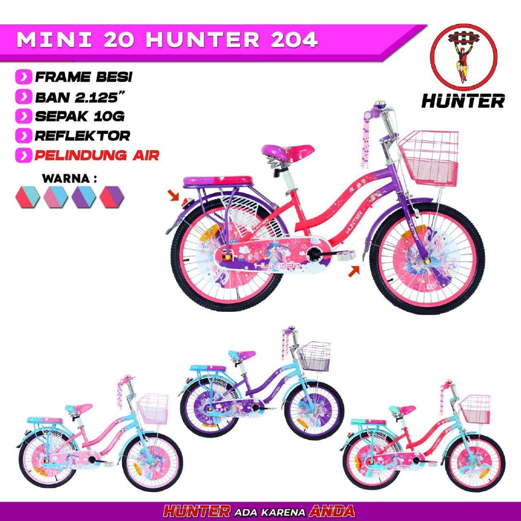 SEPEDA MINI ANAK PEREMPUAN 20" HUNTER 20204