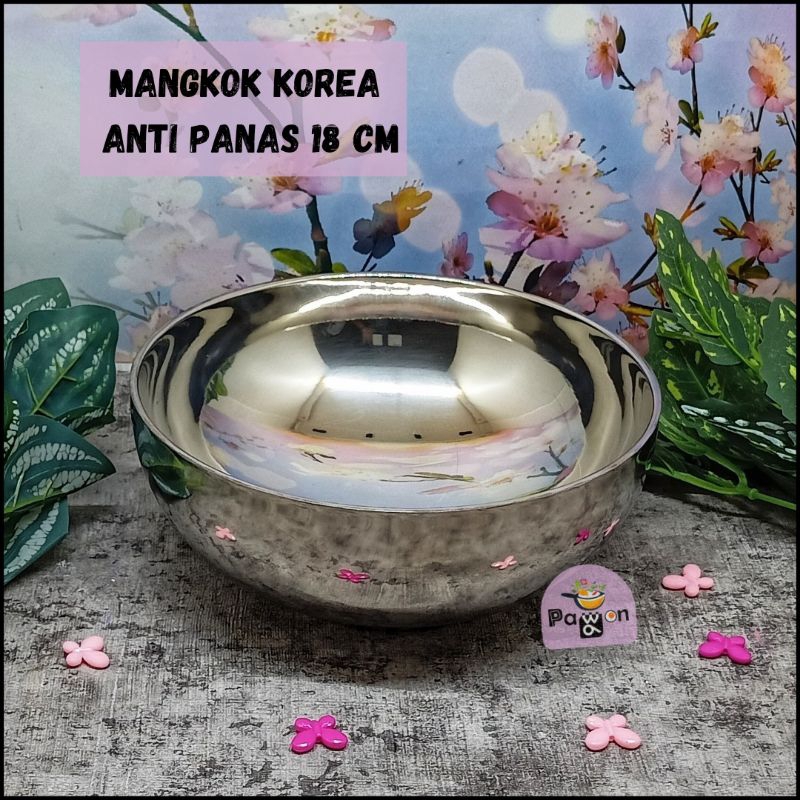 Mangkok Korea Dua Lapis Stainless Anti Panas 800 ml