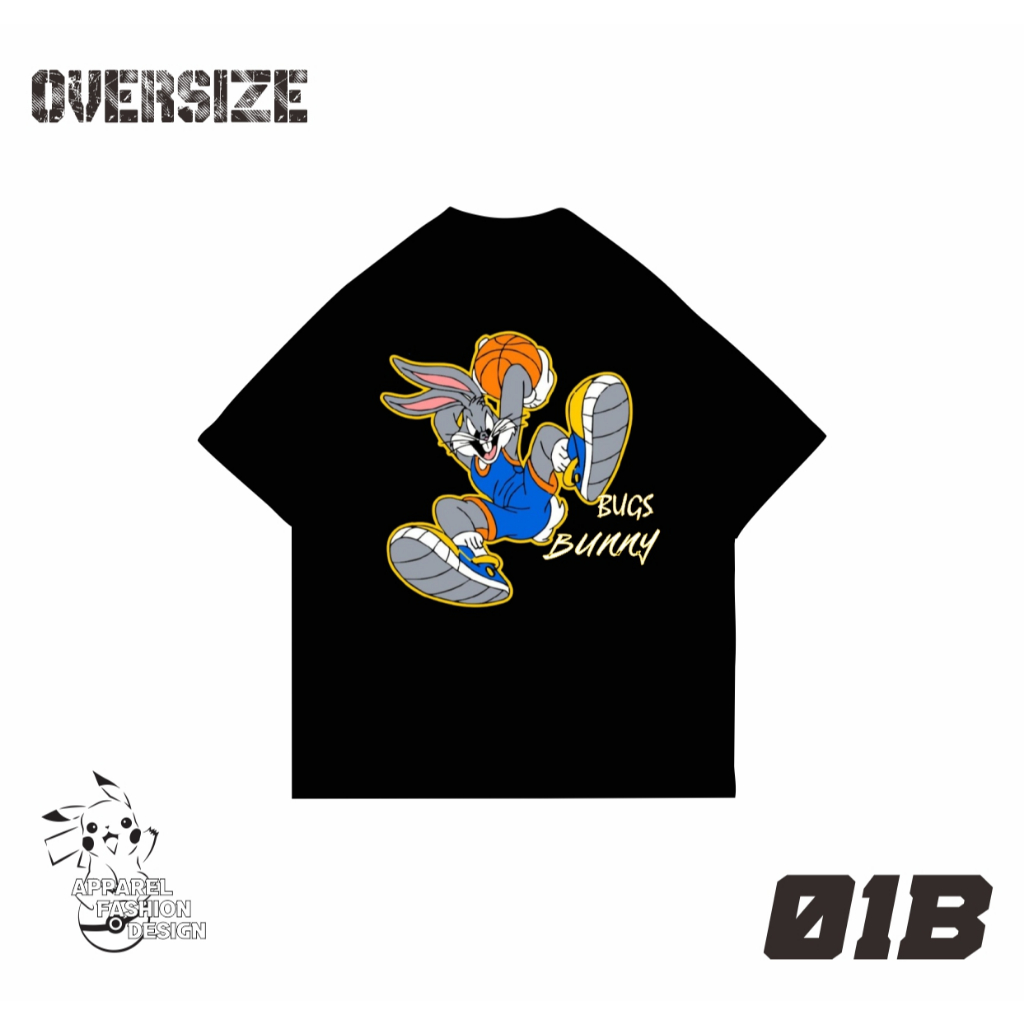 Bugs Bunny T-Shirt Oversize - Non Oversize Kaos Distro Pria & Wanita AFD 01