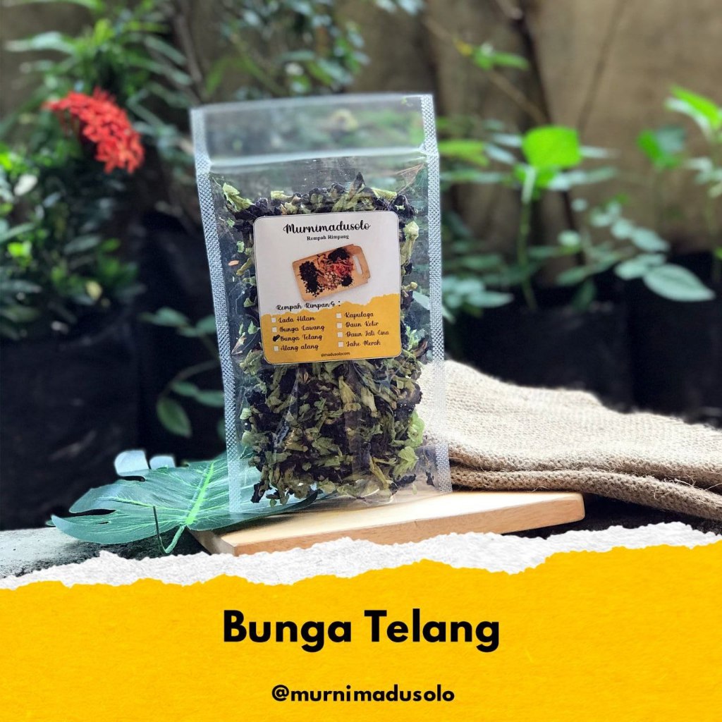 

Bunga Telang Kering 100gr - Rempah JSR Teh Bunga Telang Premium 100 gr