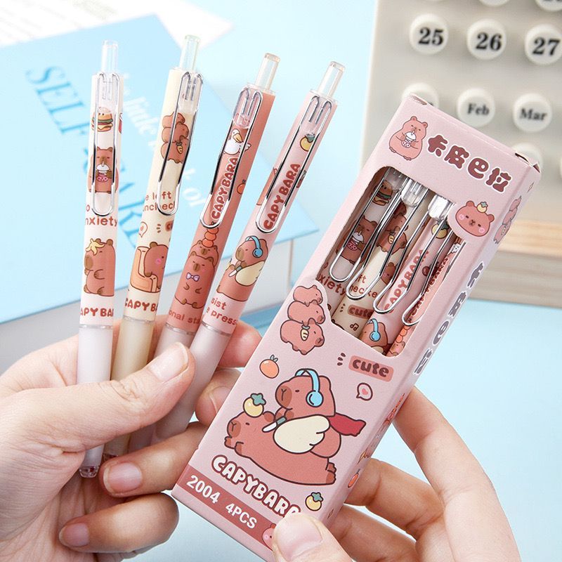 

PULPEN PENA PEN CUTE HEAD FLY CAPYBARA KAPIBARA 1 BOX ISI 4PCS