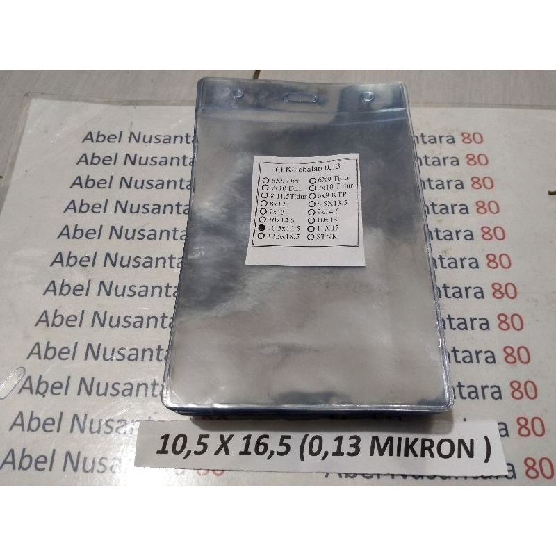 

plastik panitia tebal 0, 13 mikron Uk 10,5x16,5cm isi 100 pcs