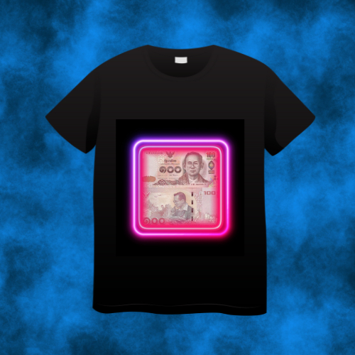 Baju Kaos Pria/ Kaos Wanita/Motif Mata Uang Thailand