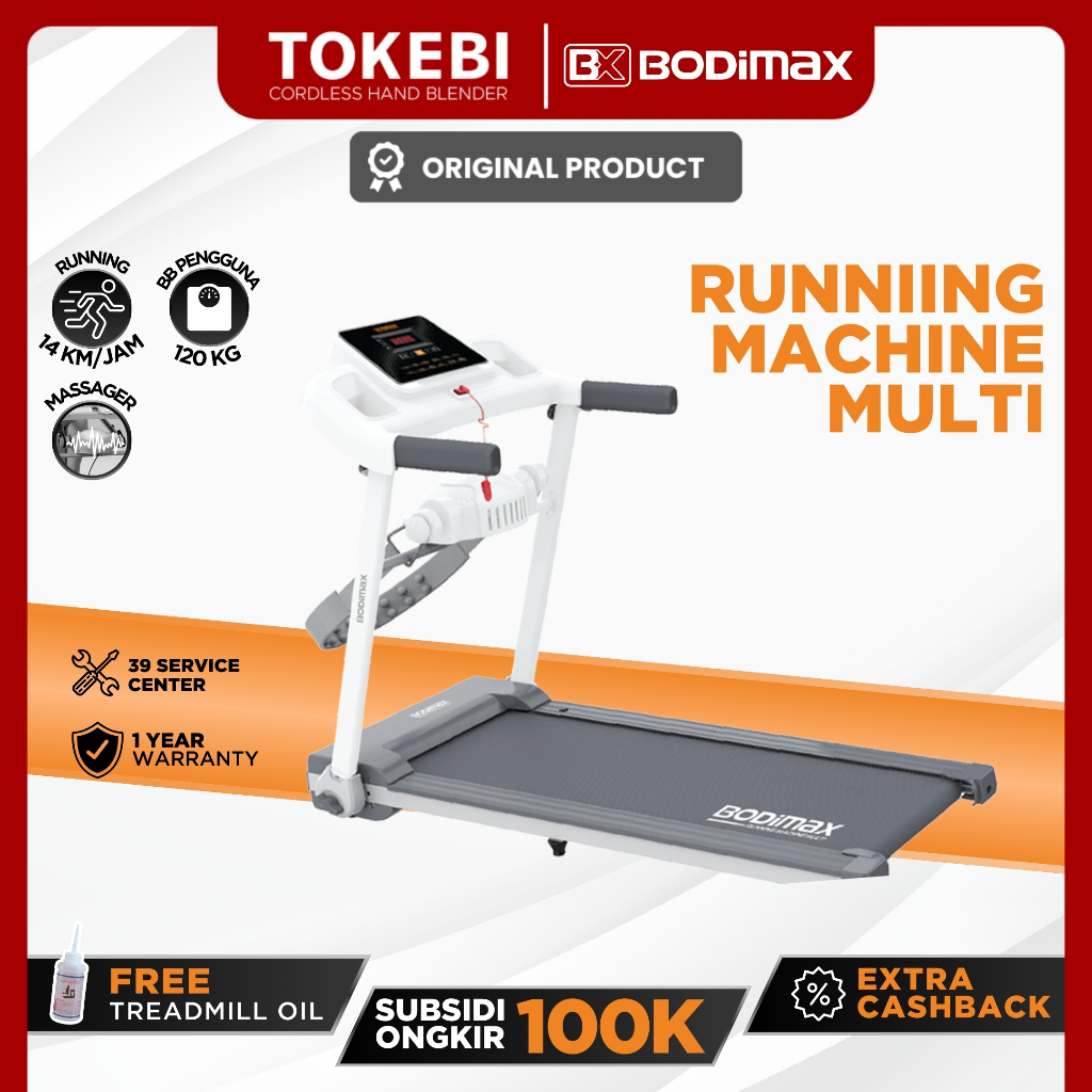 BODIMAX RUNNING MACHINE MULTI – FOLDING TREADMILL / GYM