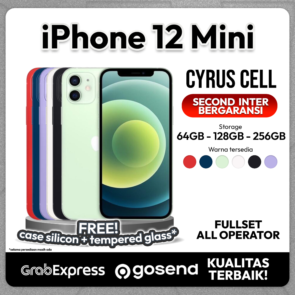 IPHONE 12 MINI 64 128 256GB INTER IBOX LIKE NEW FULLSET Cyrus Cell