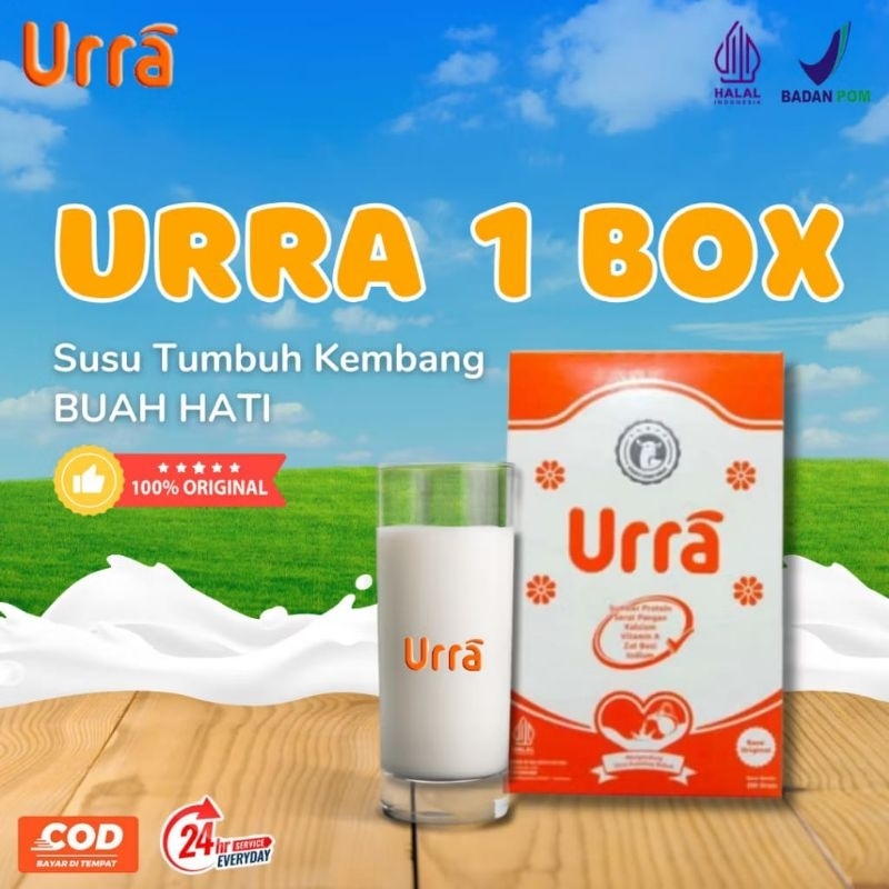 

PAKET 1 BOX SUSU URRA Susu Penambah Tinggi Badan Dan Berat Badan Anak