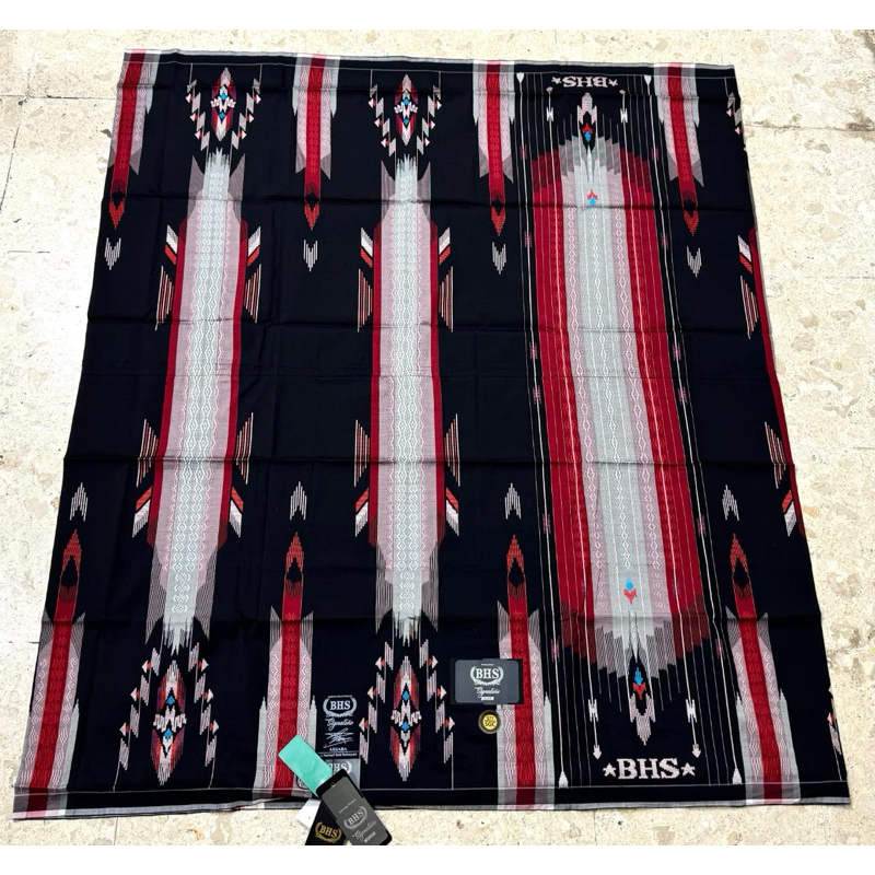 BHS Tirai Motif Etnik Hitam