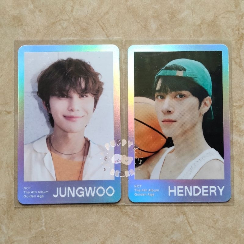 [BACA DESKRIPSI] READY STOCK WTS PHOTOCARD PC OFFICIAL JUNGWOO HENDERY STC SPECIAL TRADING CARD GOLD