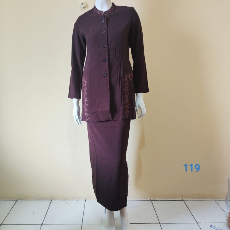 Termurah Setelan Baju Kantor Wanita Dinas ASN guru dll warna coklat tua