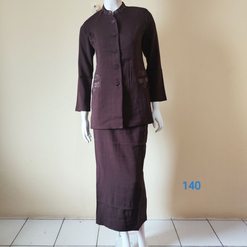 Termurah Setelan Baju Kantor Wanita Dinas ASN guru dll warna coklat tua