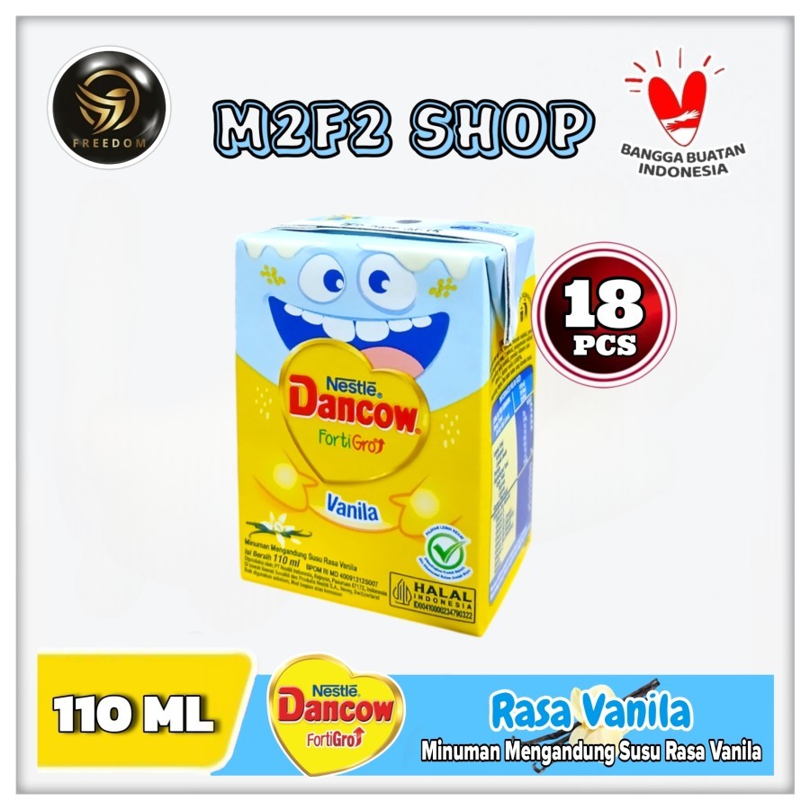 

Susu Dancow Kotak Fortigro Vanila | Vanilla UHT - 110 ml (Kemasan 18 Pcs)