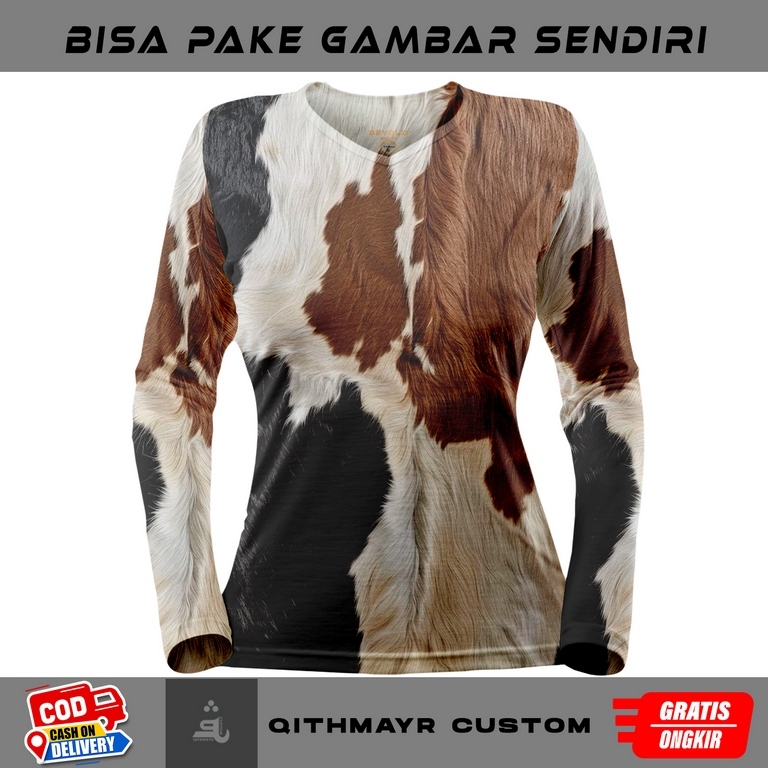 kaos wanita baju kulit sapi terunik