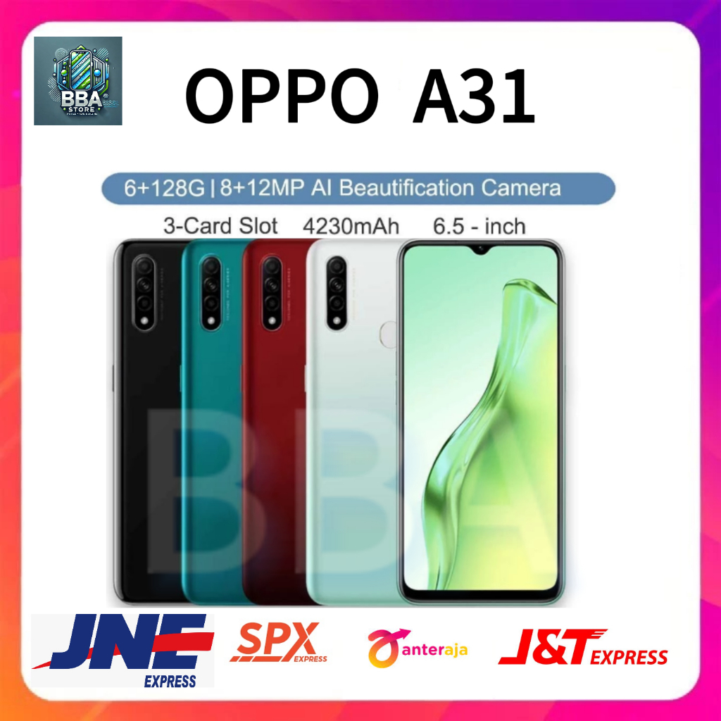 Hp Smartphone OPPO A31 RAM 8/256GB 4G NEW LTE Dual Sim Garansi New Produk Fullset Garansi 12Bulan