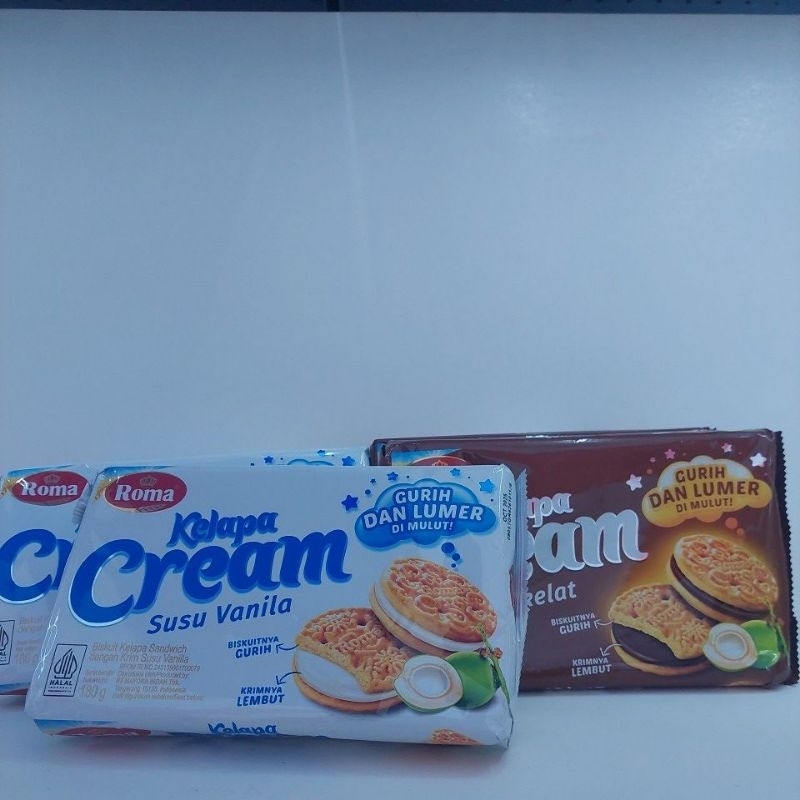 

ROMA CREAM KELAPA/Roma Kelapa Cream Cokelat | Cream Vanila 180 g