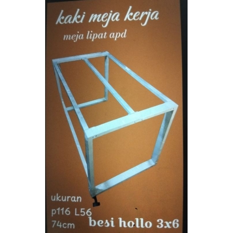 kaki meja kerja ukuran 116x56 116x36 96x46x75m buat papan 163x64x70 120x60 12x40 100x50 80x60 70x60 