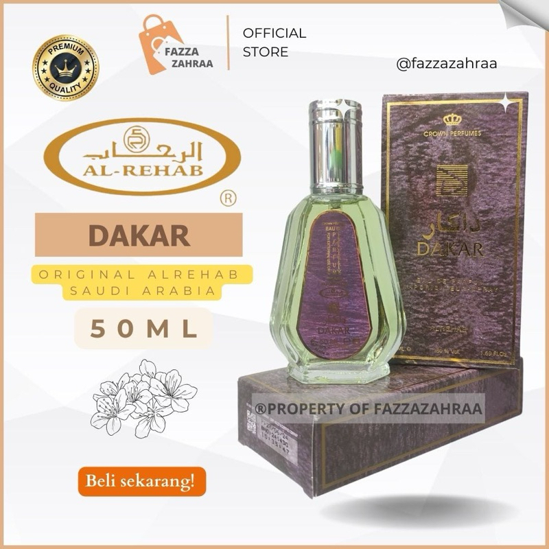 Parfum arab Dakar 50 ml al rehab original minyak wangi saudi alrehab spray PROMO