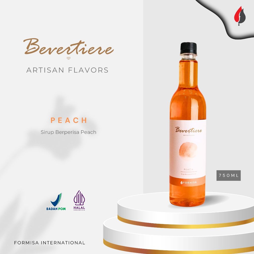 

FORMISA - Bevertiere Peach Syrup 800ml - Sirup Minuman Rasa Peach 800ml / HORECA