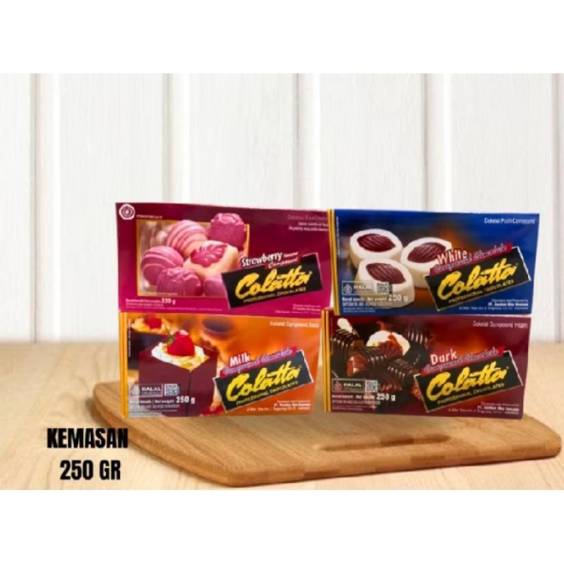 

COKLAT COLATTA DARK COMPOUND 250 GR