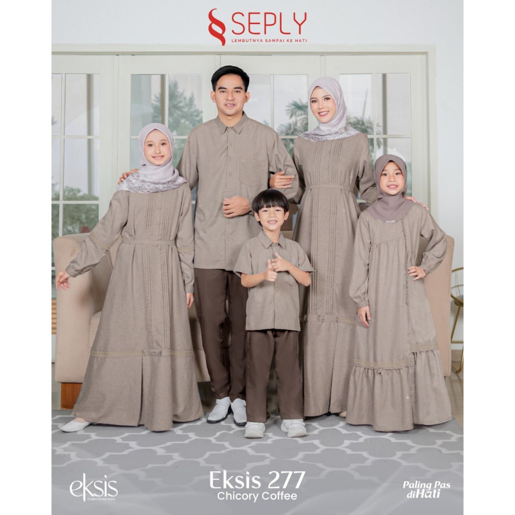 SARIMBIT KELUARGA TERBARU SEPLY EKSIS 277 CHICORY COFFEE /BAJU LEBARAN /GAMIS /KOKO /COD