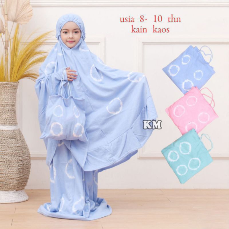 TERBARU // MUKENA ANAK 8-10 TAHUN // MUKENA ANAK BAHAN KAOS ADEM DAN HALUS // MUKENA ANAK // BABYDOL