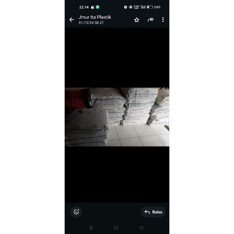 plastik baglog jamur tiram 18x35x0.4 1 ball 25kg