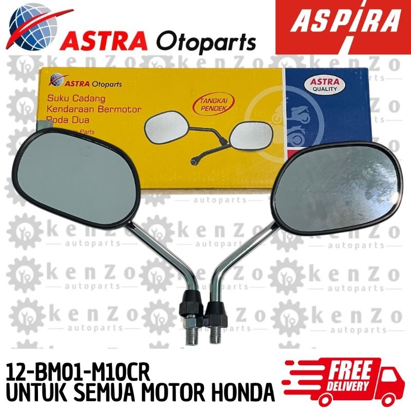 Spion Chrome Semua Motor Honda Bebek / Matic Supra X Tiger Blade Revo Mega pro Beat Vario Genio dll 