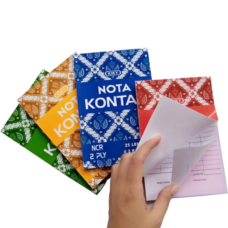 

1 Pack Nota Kontan Kecil KIKY NCR 2 Ply Isi 10 Buku