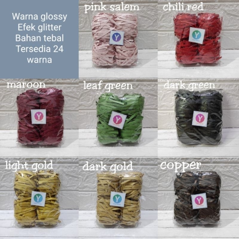 

1 kg - shredded paper kertas cacah kertas potong isian alas hampers goodie bag gift box kado - warna glossy