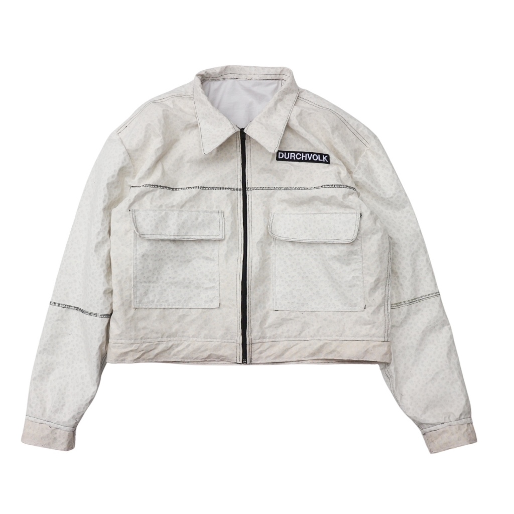 DURCHVOLK / VJJ509 / Jaket Outer Work jacket Jeans Boxy Cut Pria Wanita White Putih