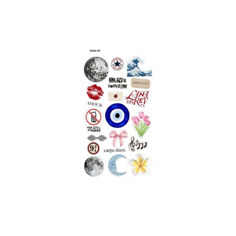 

(ISI 15-20PCS) STIKER PACK VINYL AESTHETIC PAPER (STIKER)