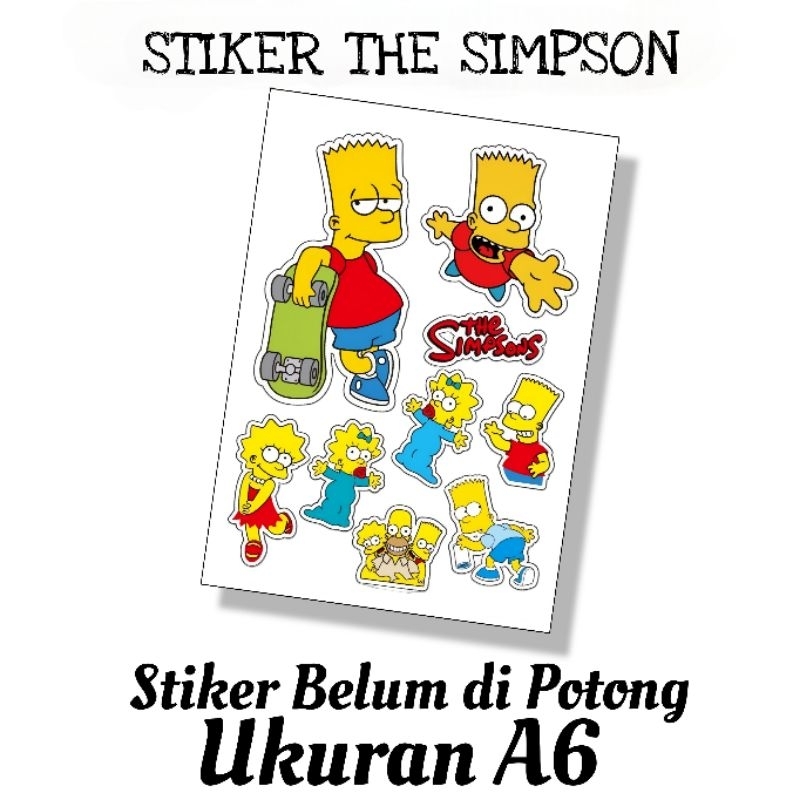 

Stiker Unik Lucu THE SIMPSON / Sticker Karakter / Sticker Cartoon Lucu Belum dipotong Ukuran A6