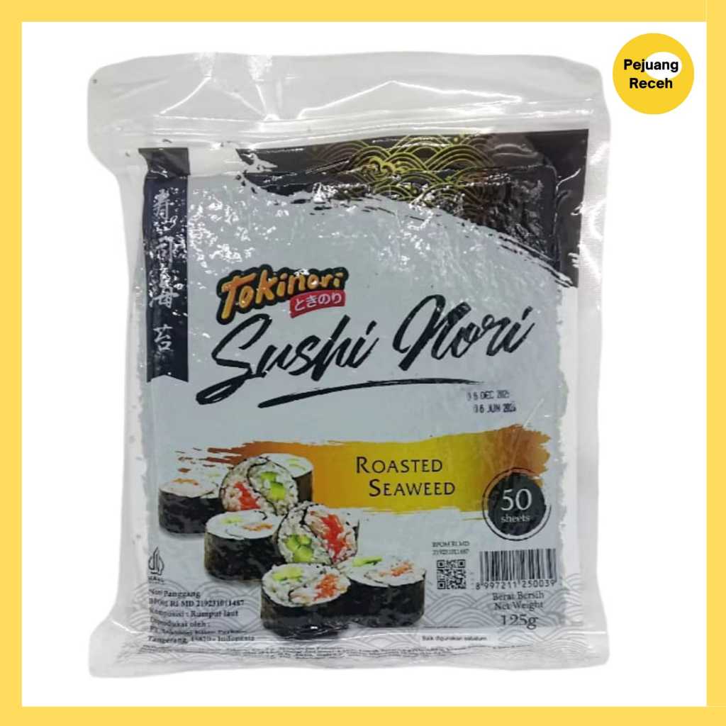Tokinori Sushi Nori Seaweed Rumput Laut 50 sheets/lembar [halal]