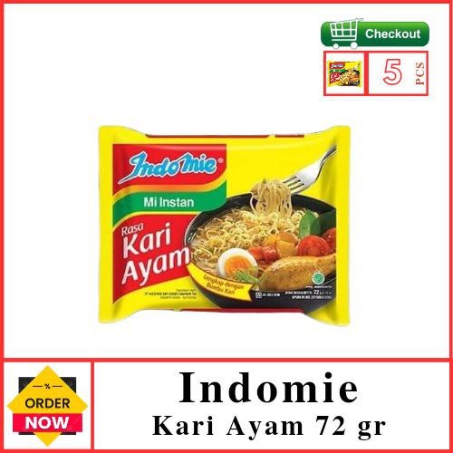 

INDOMIE Instan Kari Ayam 72 gr Isi 5 pcs