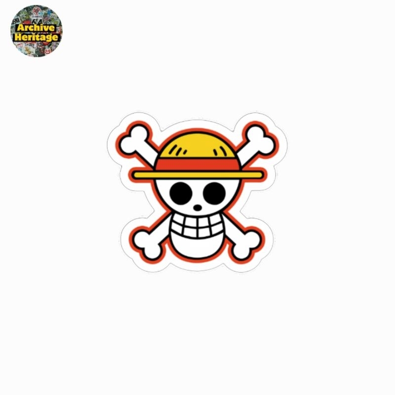 

sticker One Piece logo kartun stiker