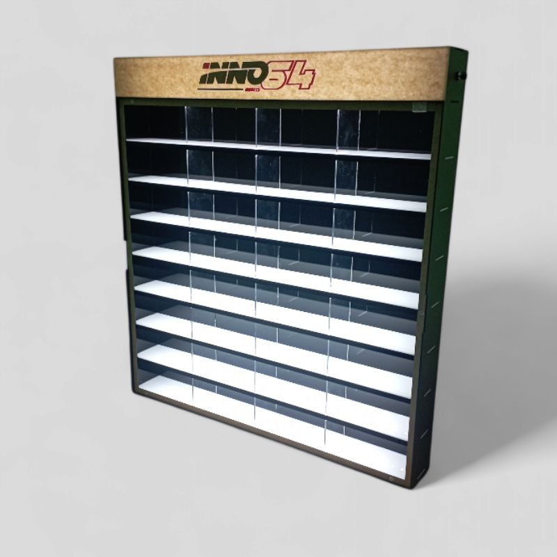 Rak Akrilik diecast tarmac inno 64 miniscale custom led header