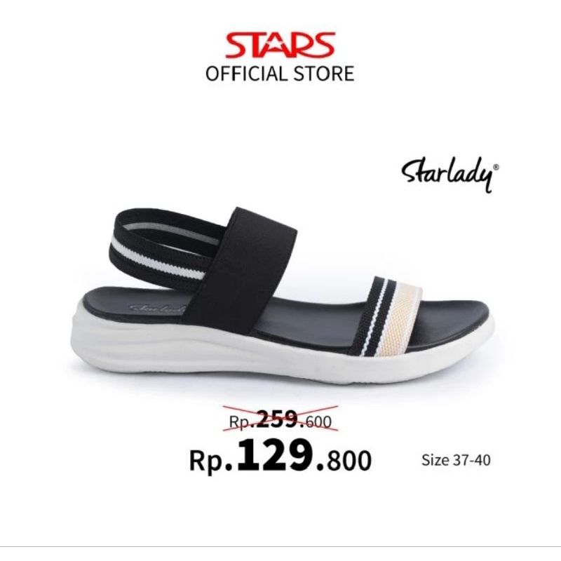STARLADY Sepatu Sandal Wanita Daffin Hitam