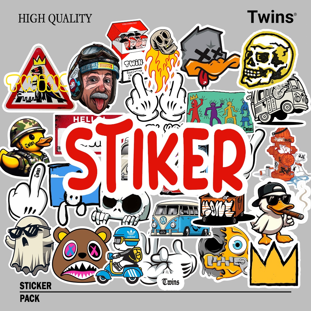 

Stiker/Sticker Satuan Aesthetic Anti Air UNTUK LAPTOP KOPER HP HELM| high quality | murah - Twins