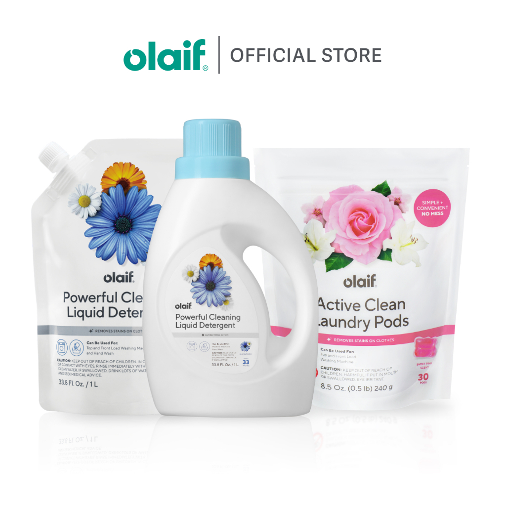 [Bundle 3] Olaif Powerful Cleaning Liquid Detergent Bottle / Refill / Detergent Pods