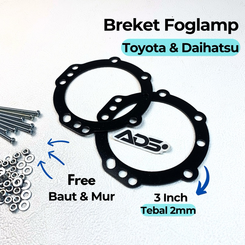 Bracket Foglamp Toyota Daihatsu Biled 3inch Avanza Xenia Terios Rush Sigra Calya Agya Ayla Universal